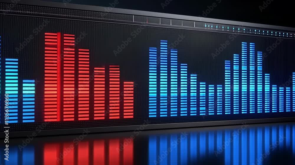 Aufkleber nighttime groove a sleek darkthemed display with luminescent equalizer bars that pulse in rhythm wit