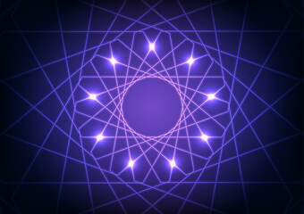 Violet blue circle digital light graphics background