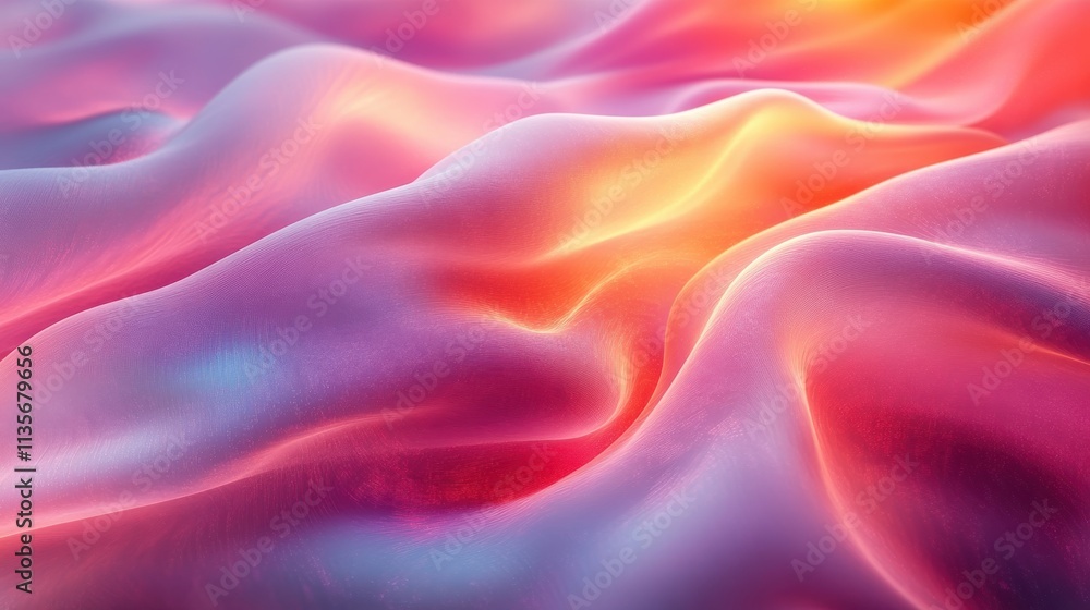 Aufkleber abstract animation soft colorful background seamless looping video 3d rende