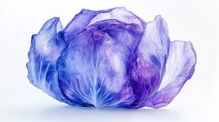 Fototapeta premium Vibrant purple and blue cabbage, artistically lit. Perfect for food, health, or artistic projects needing a unique visual.