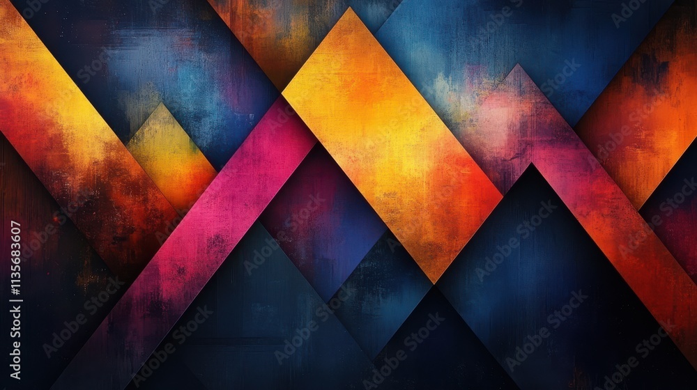 Poster abstract background geometric design modern pattern with triangles illustratio