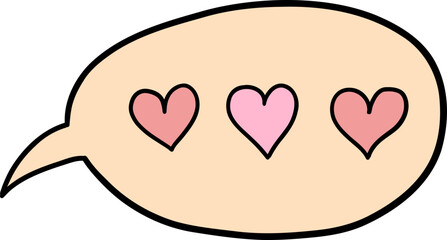 cute Valentine love decorative accessory element doodle