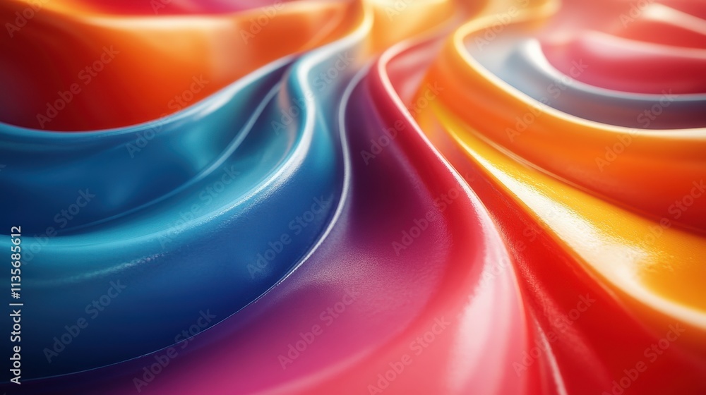 Aufkleber abstract colorful structure 3d rende