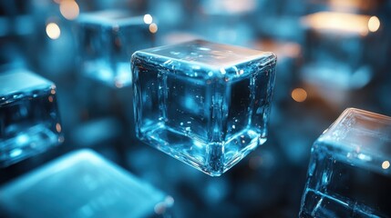 abstract design rotating cube seamless looped animatio