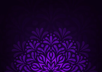 Modern art flower purple mandala abstract background