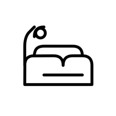 Bed with lamp icon