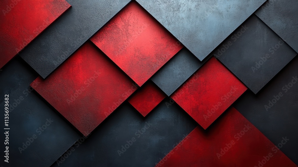 Poster abstract minimalist background design red geometric compositio