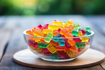 Colorful Gummy Bears on a Table