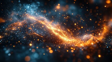 abstract particles 3d rende