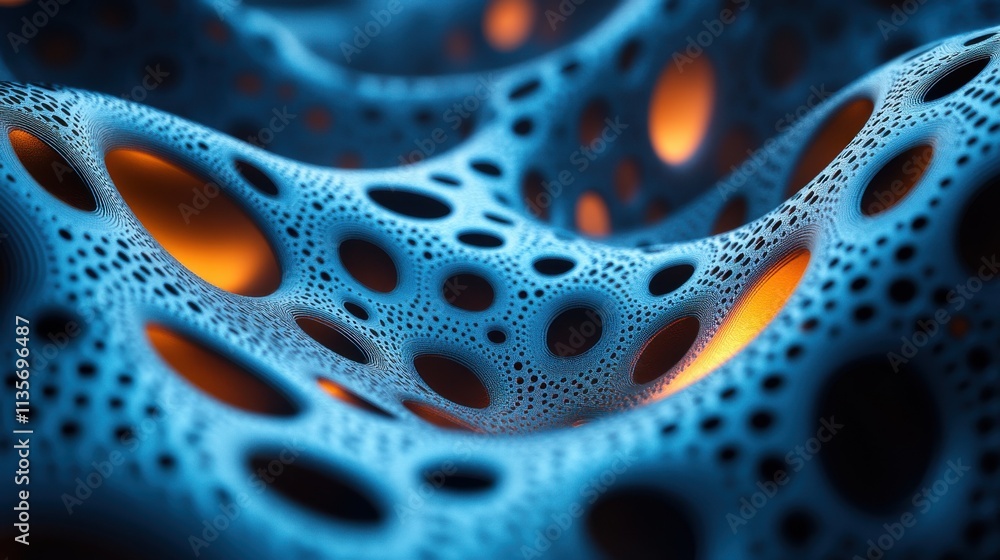 Aufkleber abstract rendering of high tech metal structu
