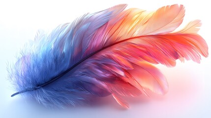 Obraz premium abstract colorful feathers isolated at white background