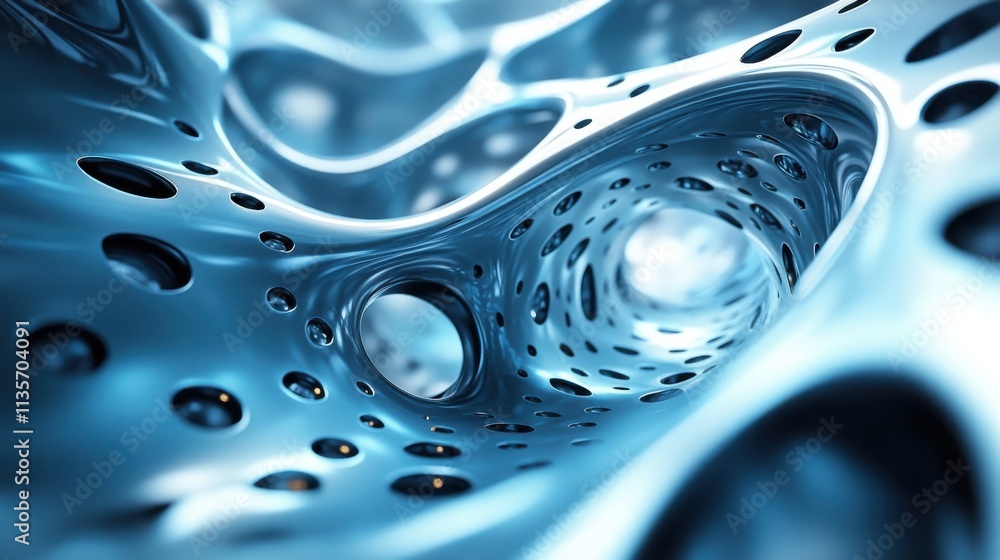 Poster abstract structure 3d rende