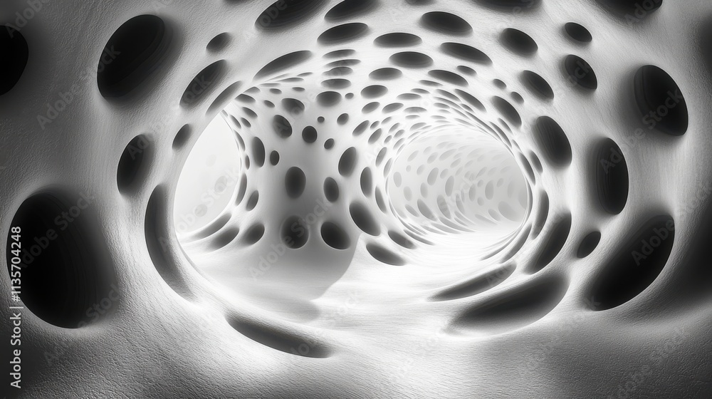 Poster abstract structure 3d rende