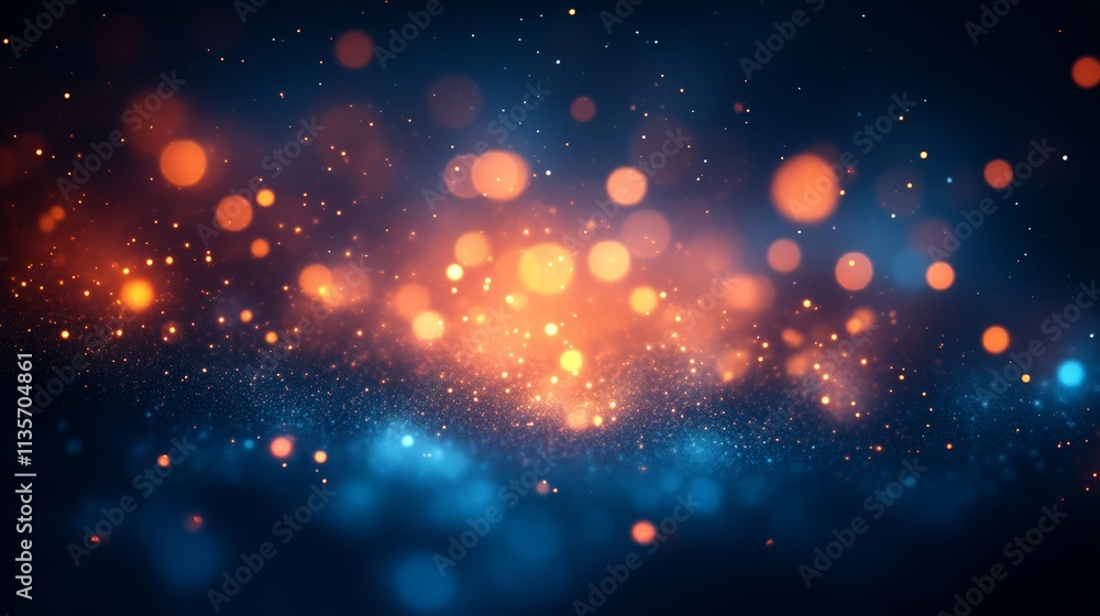 Poster abstract glowing bokeh lights with gradient colors
