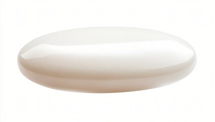 Smooth Oval White Cream Soap Bar Skincare Product Purity Hygiene