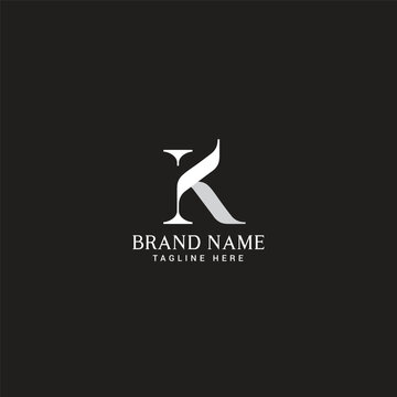 Letter K logo, shaped like leaves. Nature, spa, or eco logo.