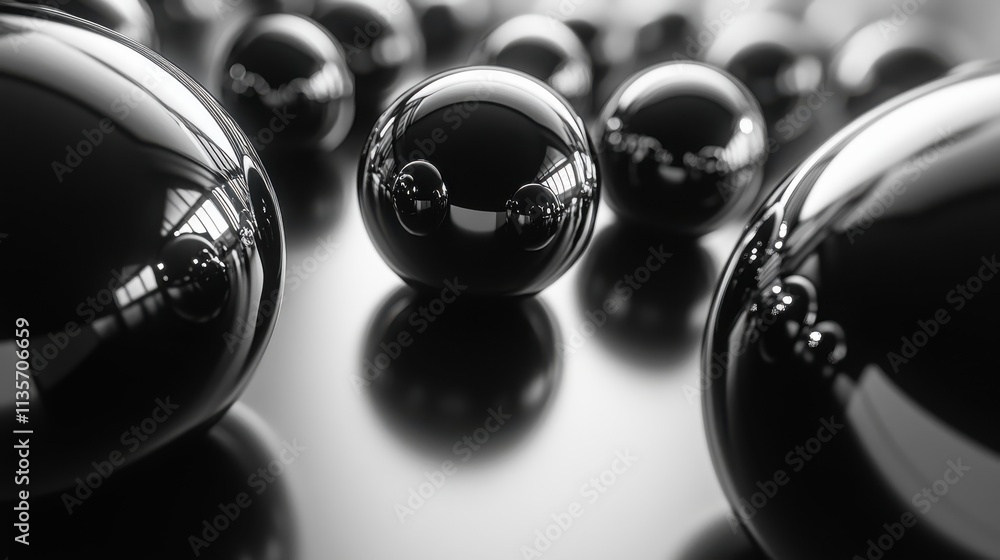 Aufkleber abstract vertical animation background design with rolling spheres seamless looped video 3d rende