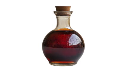 bottle of brandy isolated on white background