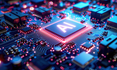 Fototapeta premium AI人工智能芯片科技电子核心智能算力