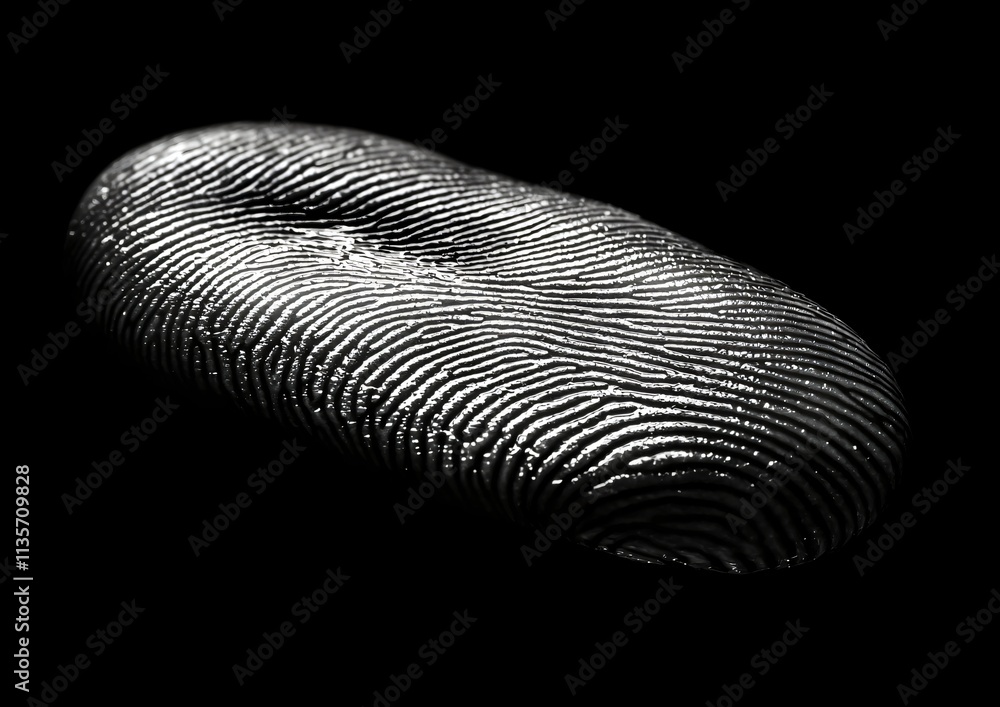 Aufkleber abstract fingerprint identity security biometrics forensics detail texture monochrome science