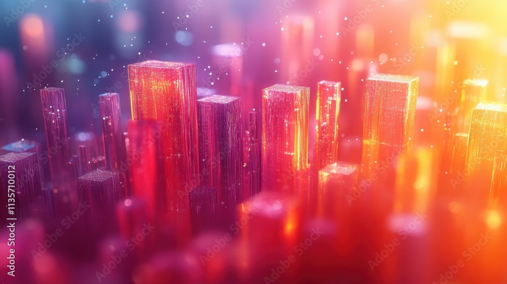 Poster abstract vertical animation colorful background seamless looped video 3d rende