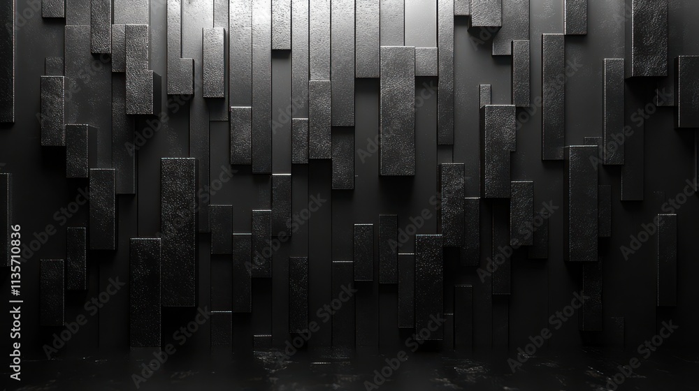Poster abstract vertical animation dark geometric background design seamless looped video 3d rende