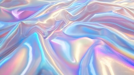 Obraz premium Iridescent holographic background pastel rainbow color