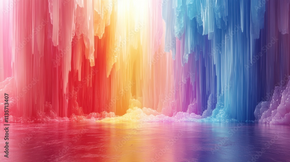 Poster abstract vertical animation pastel colored background with rotating lines seamless looped video 3d r