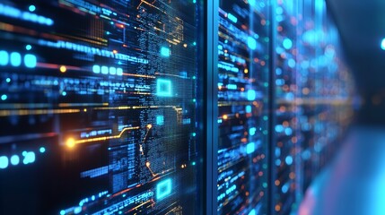 fiber optics background with lots of light spots