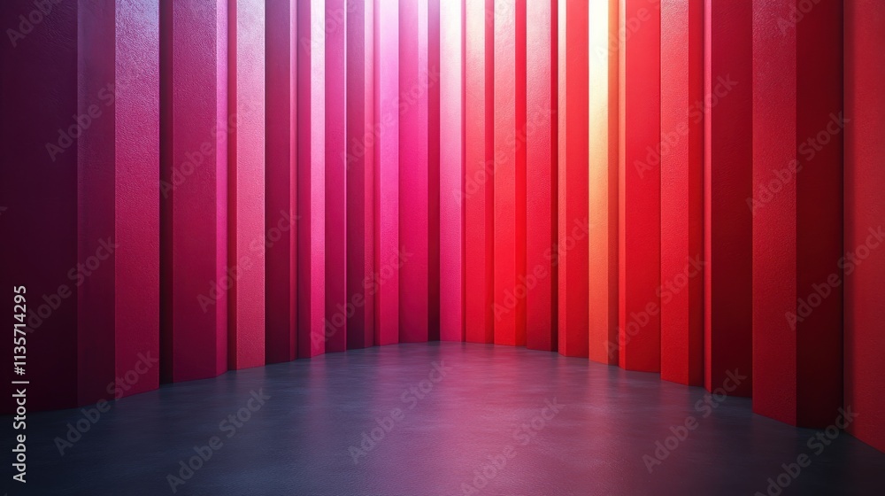 Poster abstract vertical animation red geometric background design seamless looped video 3d rende
