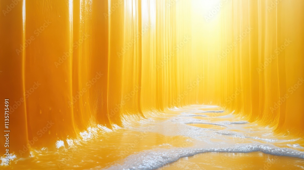 Poster abstract vertical animation yellow background design seamless looped video 3d rende