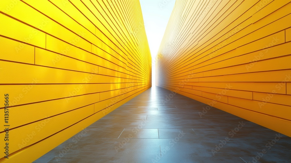 Poster abstract vertical animation yellow background design seamless looped video 3d rende