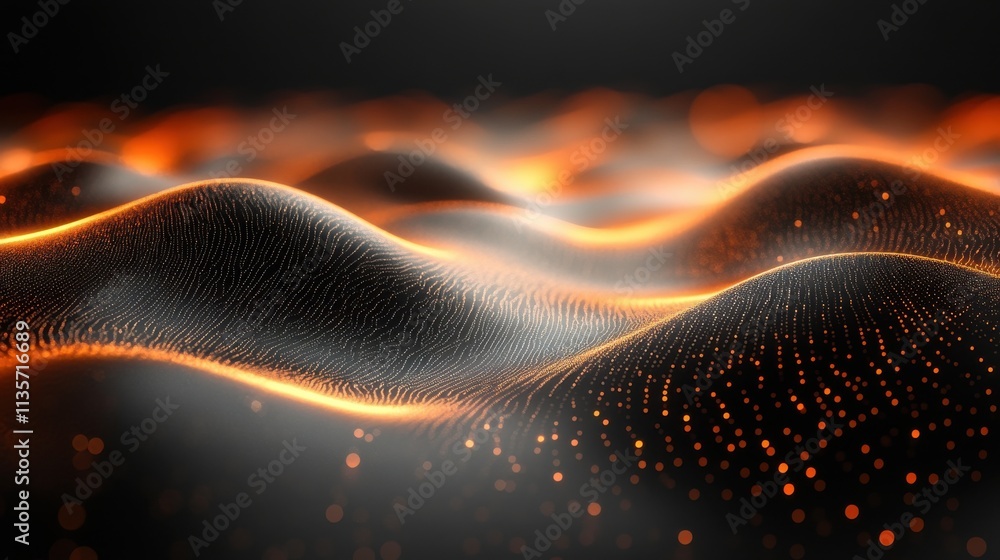 Poster abstract wireframe 3d rende