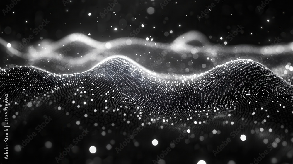 Poster abstract wireframe 3d rende