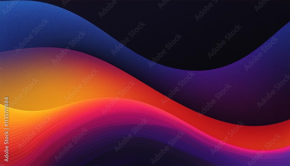 Poster a dynamic and energetic abstract pattern with flowing waves and vibrant colors