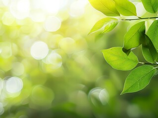 Green Leaves with Blurred Background