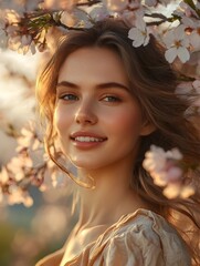 Fototapeta premium Beautiful gorgeous model woman, suits for Healthy face skin care beauty, skincare cosmetics