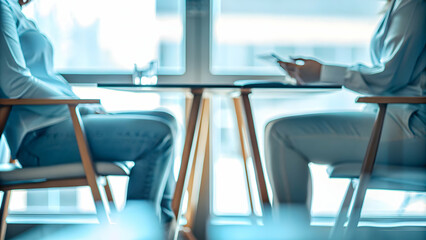 Mindful Listening in Action: Colleagues Enhancing Communication Through Eye Contact in Meeting Room