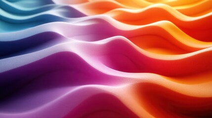Obraz premium colorful wavy shape 3d rende