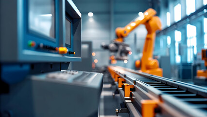 Engineer AI Collaboration Predictive Maintenance Preventing Equipment Failures Automated Plant Concept