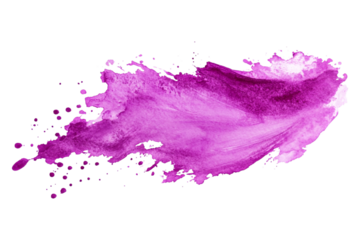 A watercolor in shades of purple and pink, isolated on a transparent background, perfect for artistic, creative, or design-themed visuals.