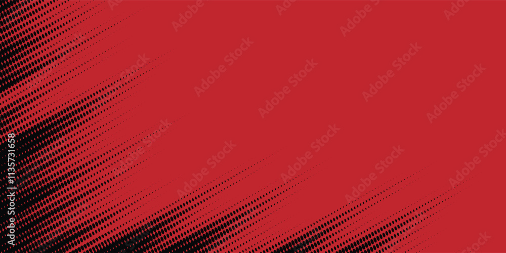 Aufkleber red halftone dots blue color pattern gradient grunge texture background.
