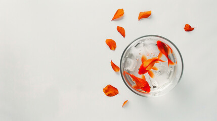 bright orange goldfish in a simple glass bowl