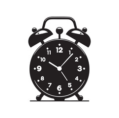 alarm clock silhouette vector illustration