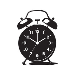 alarm clock silhouette vector illustration
