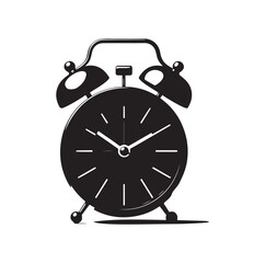alarm clock silhouette vector illustration