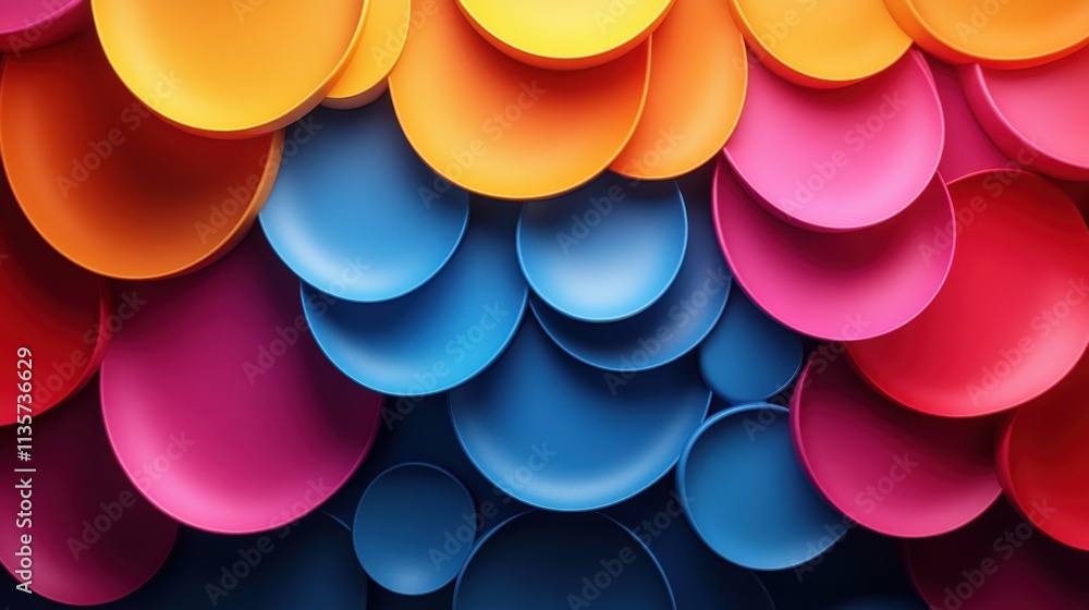 Poster seamless abstract motion of geometric shapes computer generated loop animation modern background des