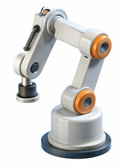 Robotic Arm Hovers in Air, Symbolizing Future of Automation in Manufacturing Processes - Stock Photo Concept