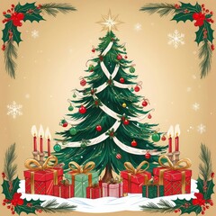 Christmas house in the night