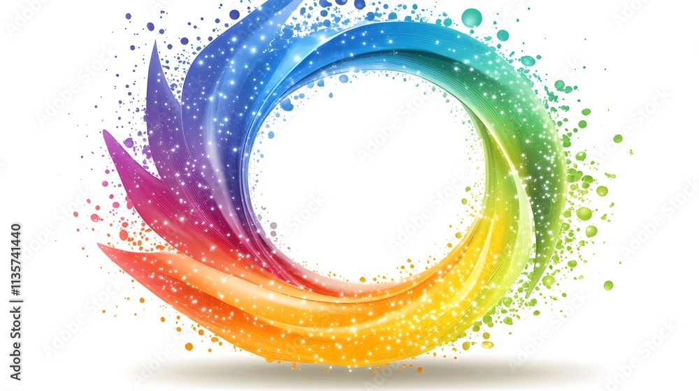 Poster vibrant color splash art abstract design digital graphics creative environment high angle view artis